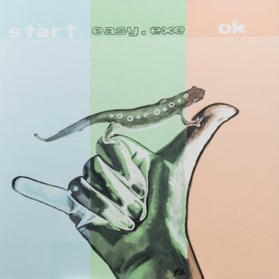 „easy.exe“, Acryl auf LW 100 cm x 100 cm, 999 €